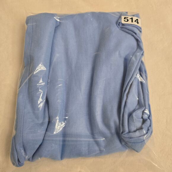 Abercrombie & Fitch Linen Blend Wide Leg Pants Blue Sz M High Rise Resortwear - Picture 11 of 11